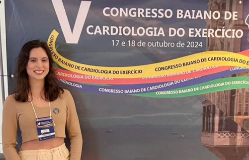 Acadêmica de Fisioterapia conquista 1º lugar no Congresso Baiano de Cardiologia do Exercício