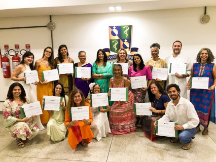 Ceremony marks delivery of certificates for the Basic Training Course in Ayurveda Therapist Bahiana