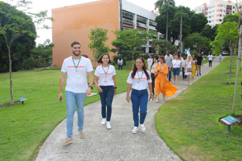 Candidates approved in the Bahiana were welcomed for a visit to the Cabula Campus
